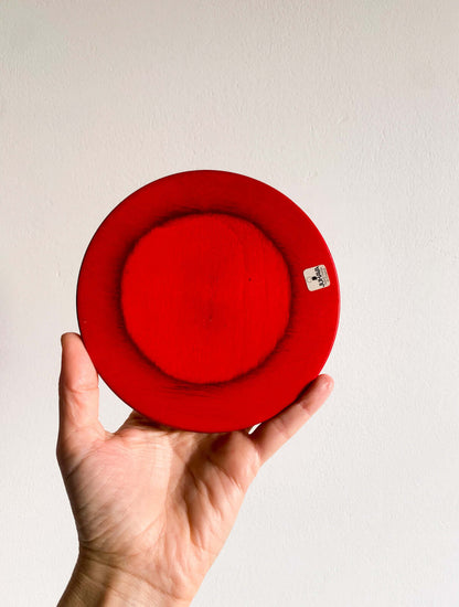 Set of 3 Red Wooden Table Coasters | Juhava, Finland