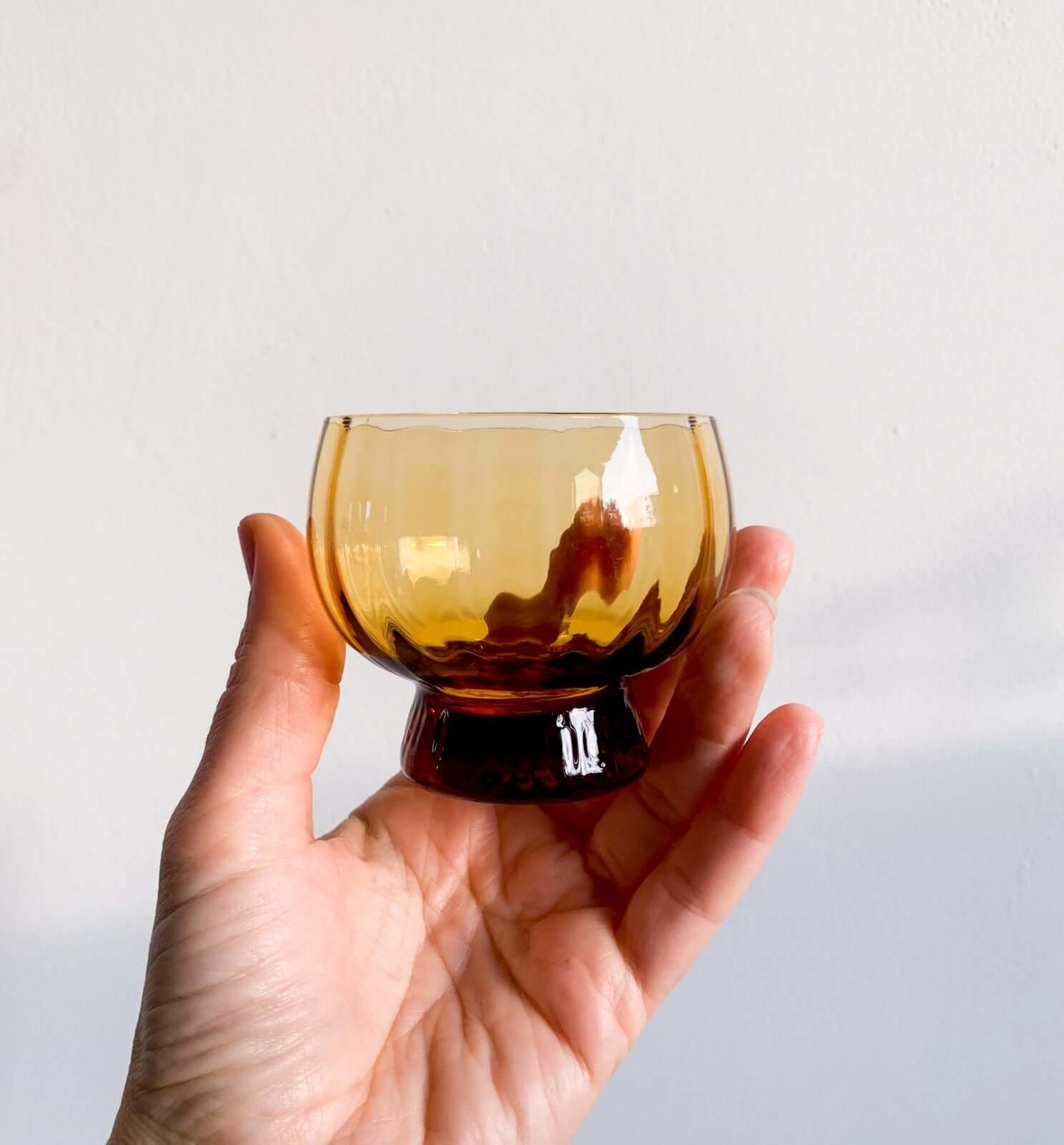 3 Kumela punch brown glasses by Pentti Sarpaneva, Signed