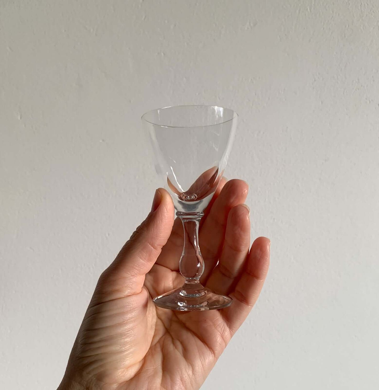 Riihimäen Lasi, Full set 6 Savoy series liquor glasses, 1940s