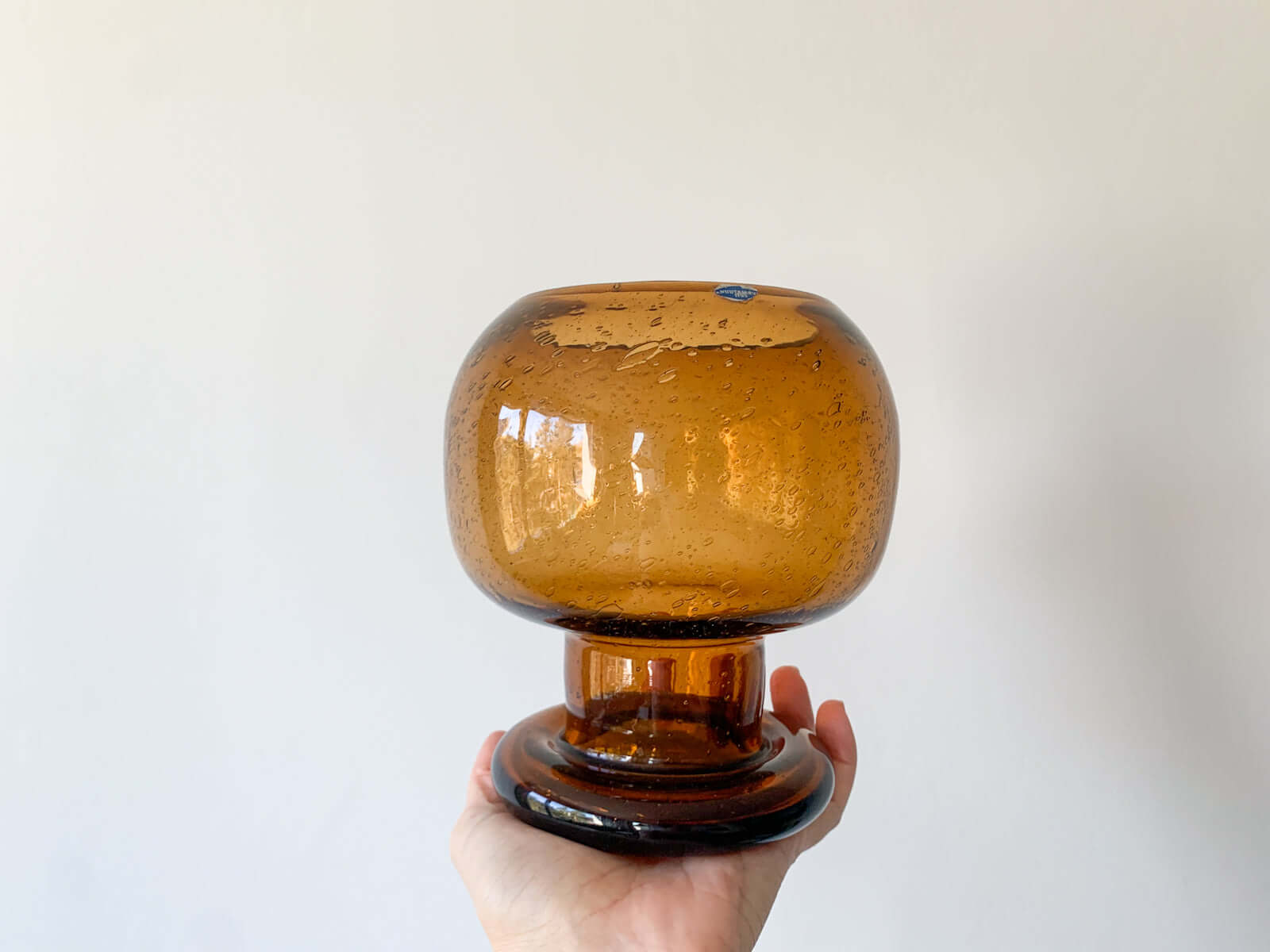 Kaj Franck soda bubble glass vase | Sargasso series | Finnish glass