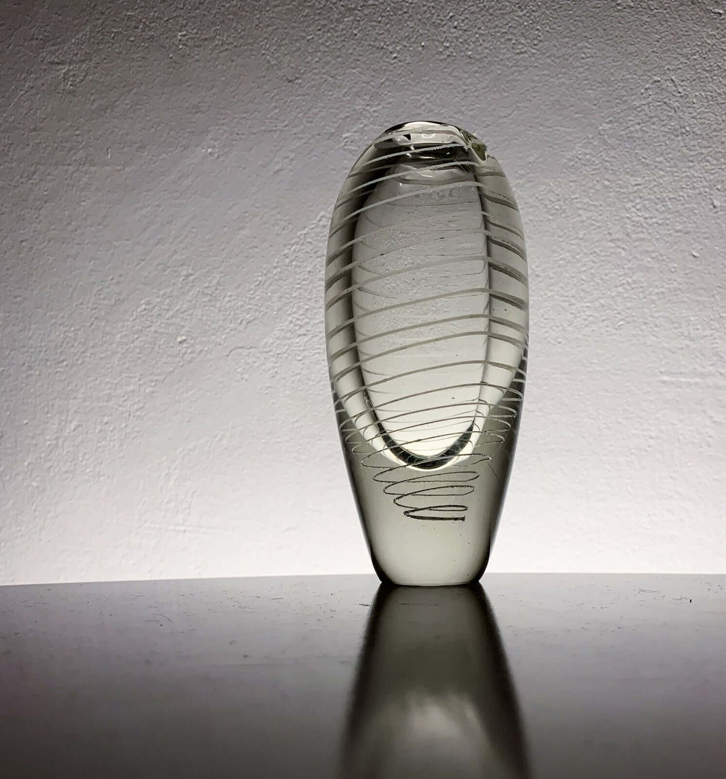 Mikko Helander Filigree Art Glass Vase | Humppila Finland, 1960s