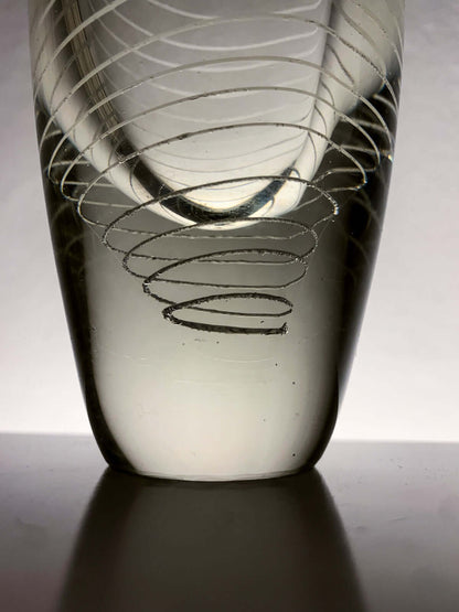 Mikko Helander Filigree Art Glass Vase | Humppila Finland, 1960s