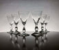 Riihimäen Lasi, Full set 6 Savoy series liquor glasses, 1940s