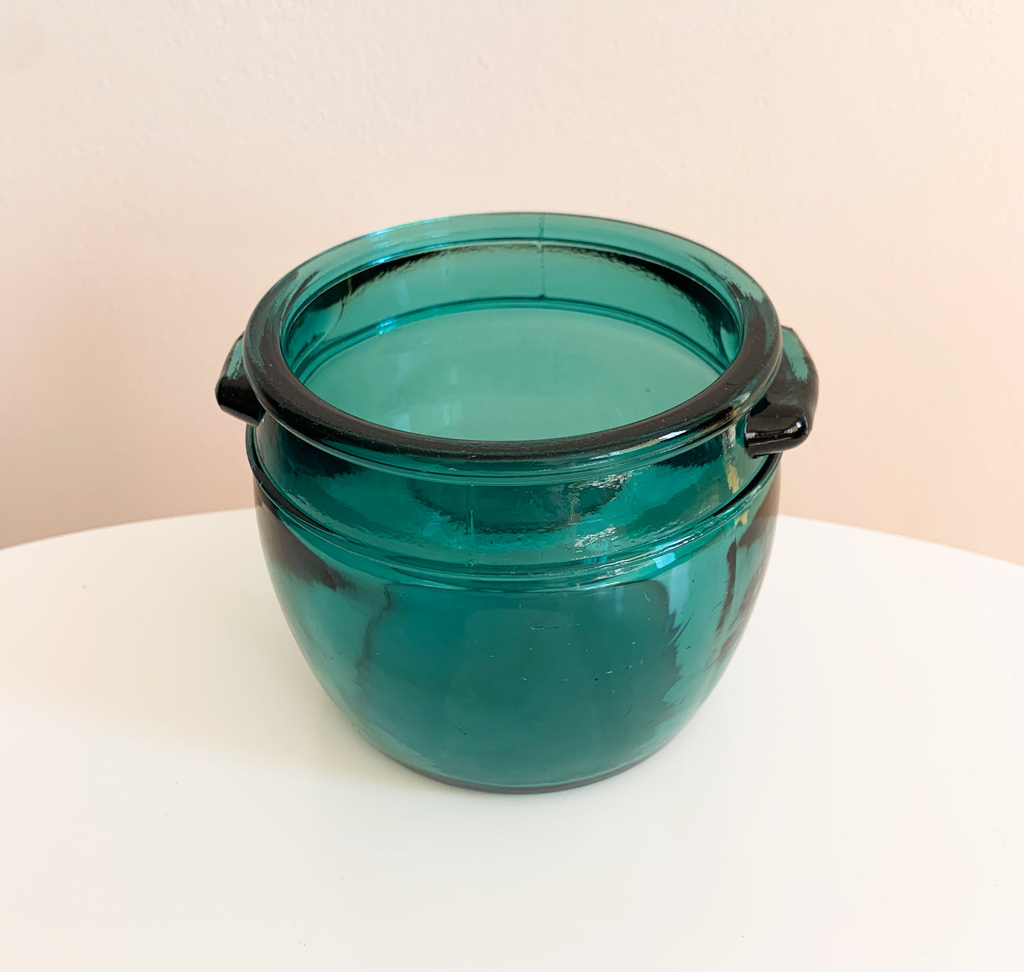 Riihimäki Turquoise Glass Pot