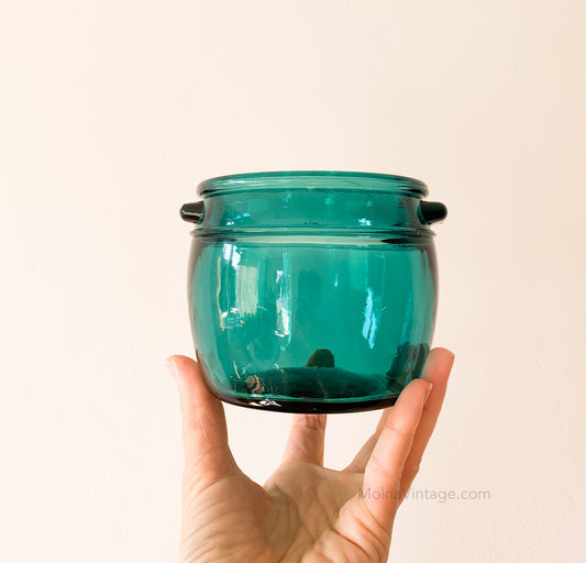 Riihimäki Turquoise Glass Pot