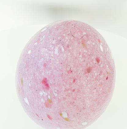 Monica Backström Milky Pink Art Glass Egg| Large 19 cm