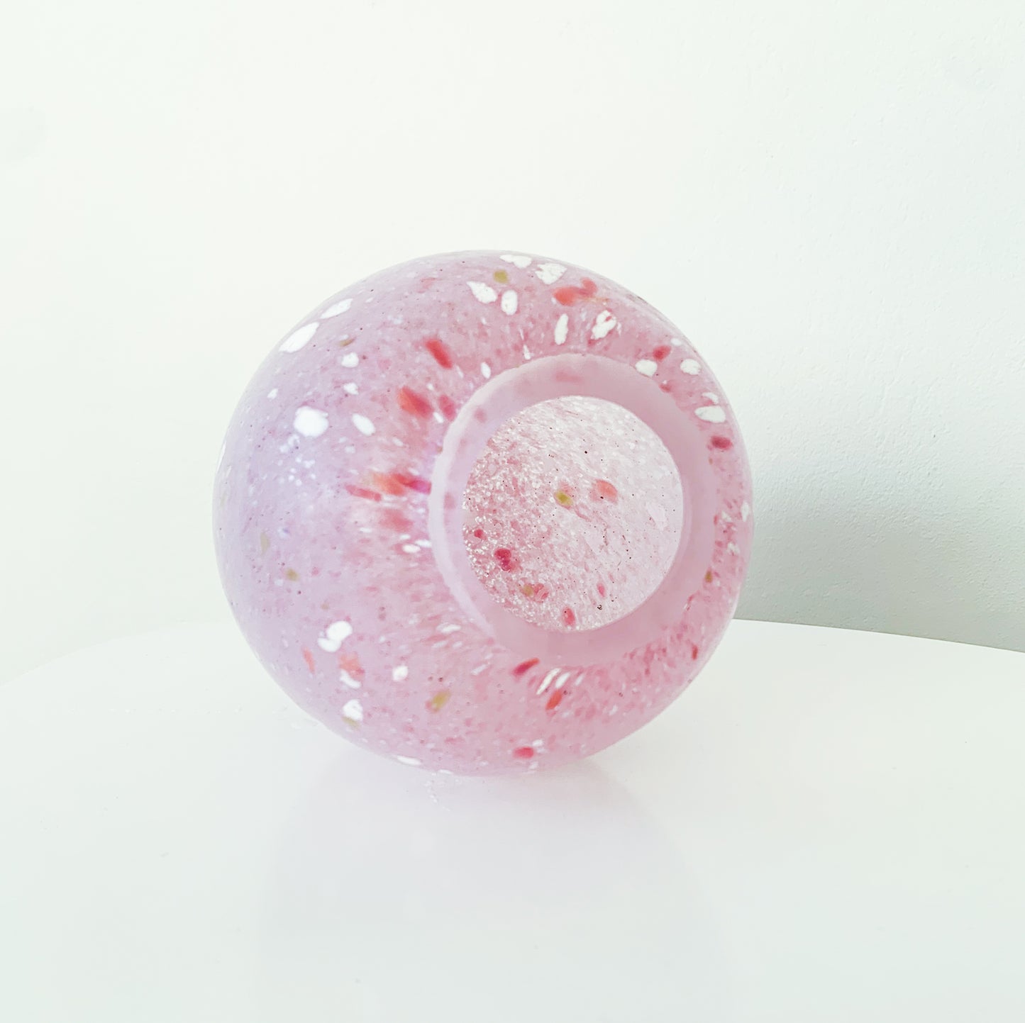 Monica Backström Milky Pink Art Glass Egg| Large 19 cm