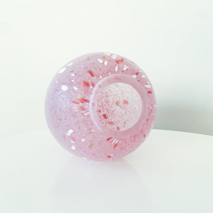 Monica Backström Milky Pink Art Glass Egg| Large 19 cm