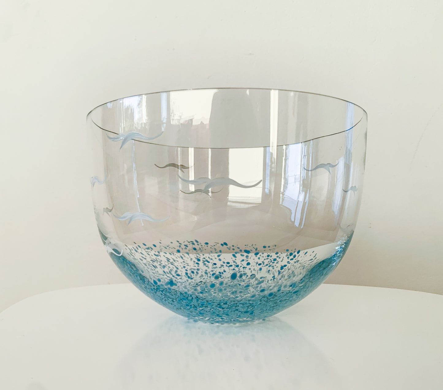 Skagerak Art Glass Large Serving Bowl, Sweden