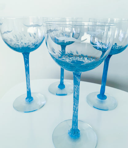 3 of Skagerak Crystal Wine Glasses | Lindshammar Sweden