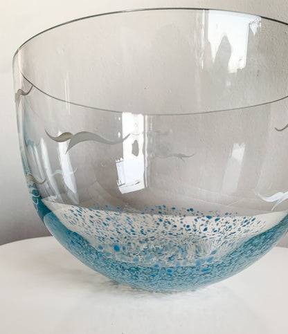 Skagerak Art Glass Large Serving Bowl, Sweden