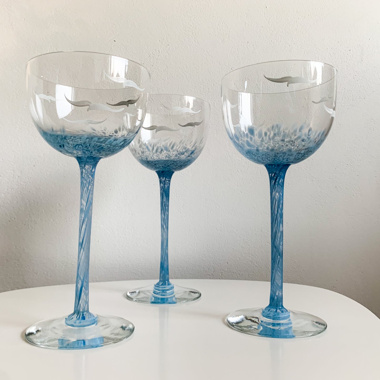 3 of Skagerak Crystal Wine Glasses | Lindshammar Sweden