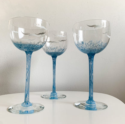 3 of Skagerak Crystal Wine Glasses | Lindshammar Sweden