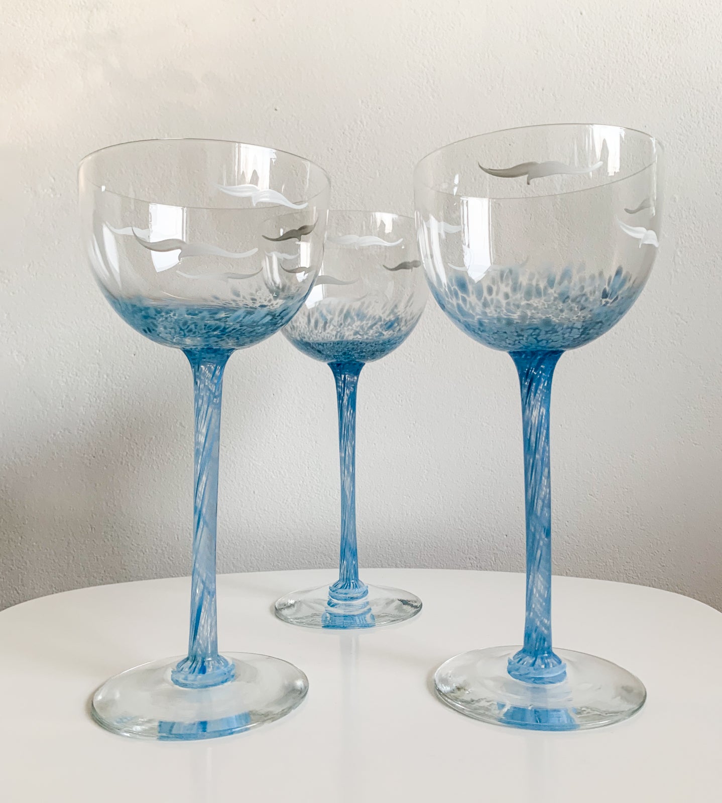 3 of Skagerak Crystal Wine Glasses | Lindshammar Sweden