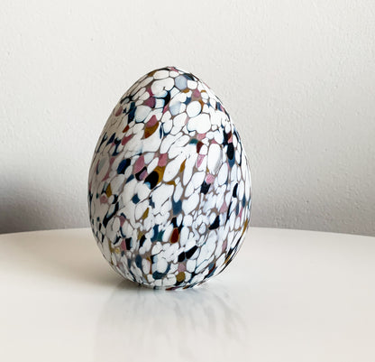 Monica Backström Boda | Art Glass Opaque Egg Sculpture