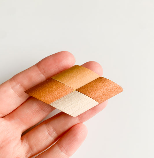 Aarikka Finland | Wooden 4 Element Brooch