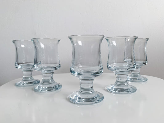 Per Lutken Holmegaard sherry glasses crystal