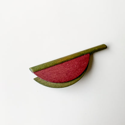 Aarikka Finland | Wooden Brooch “Crescent Balance”