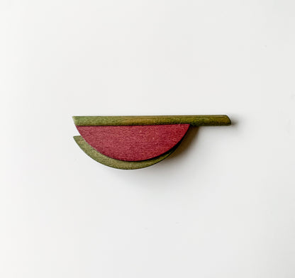 Aarikka Finland | Wooden Brooch “Crescent Balance”