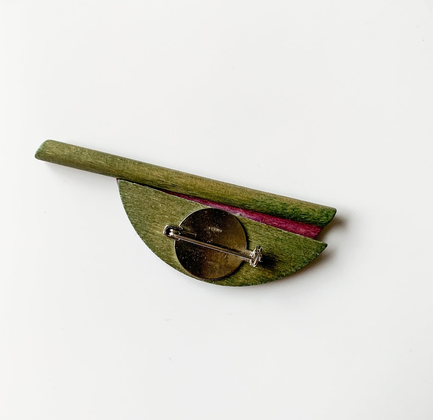 Aarikka Finland | Wooden Brooch “Crescent Balance”