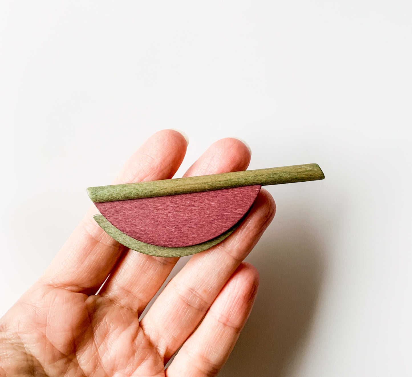 Aarikka Finland | Wooden Brooch “Crescent Balance”
