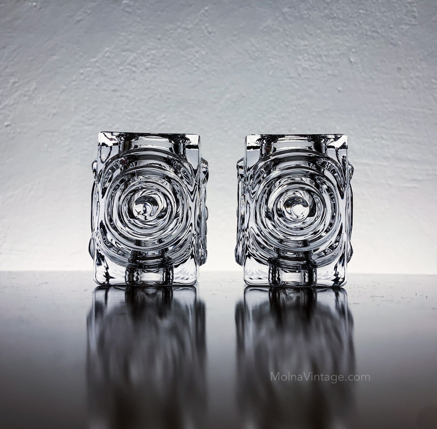 2 Rengas candle holders | Riihimäen lasi Tamara Aladin