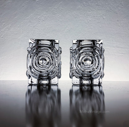 2 Rengas candle holders | Riihimäen lasi Tamara Aladin