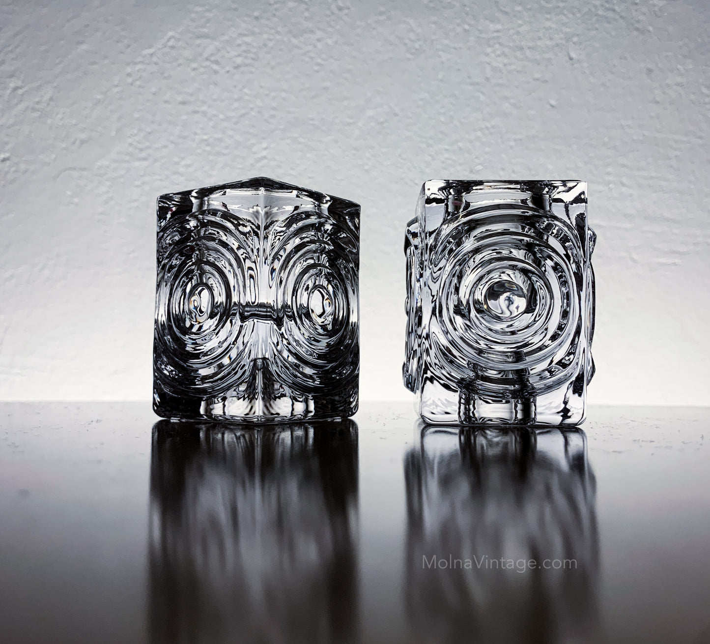 2 Rengas candle holders | Riihimäen lasi Tamara Aladin