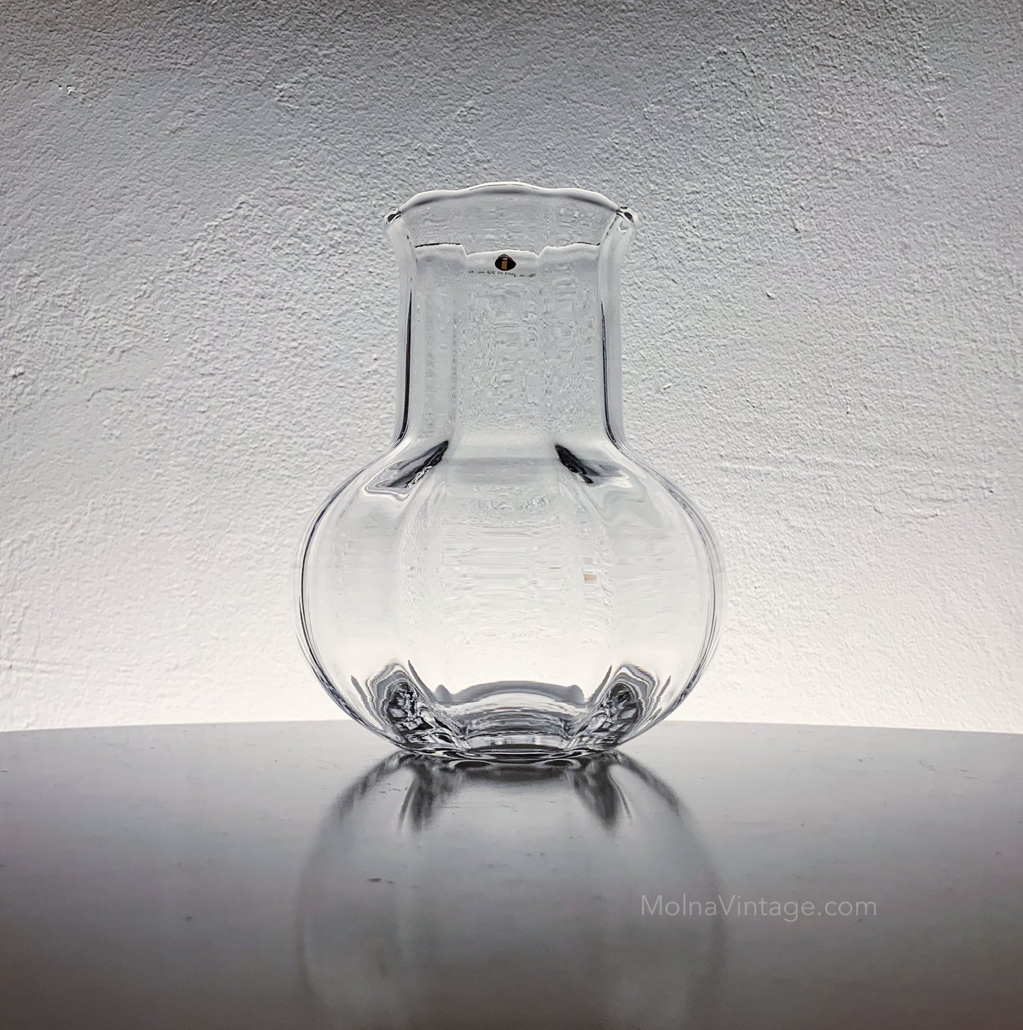 Iittala clear glass vase, Finland