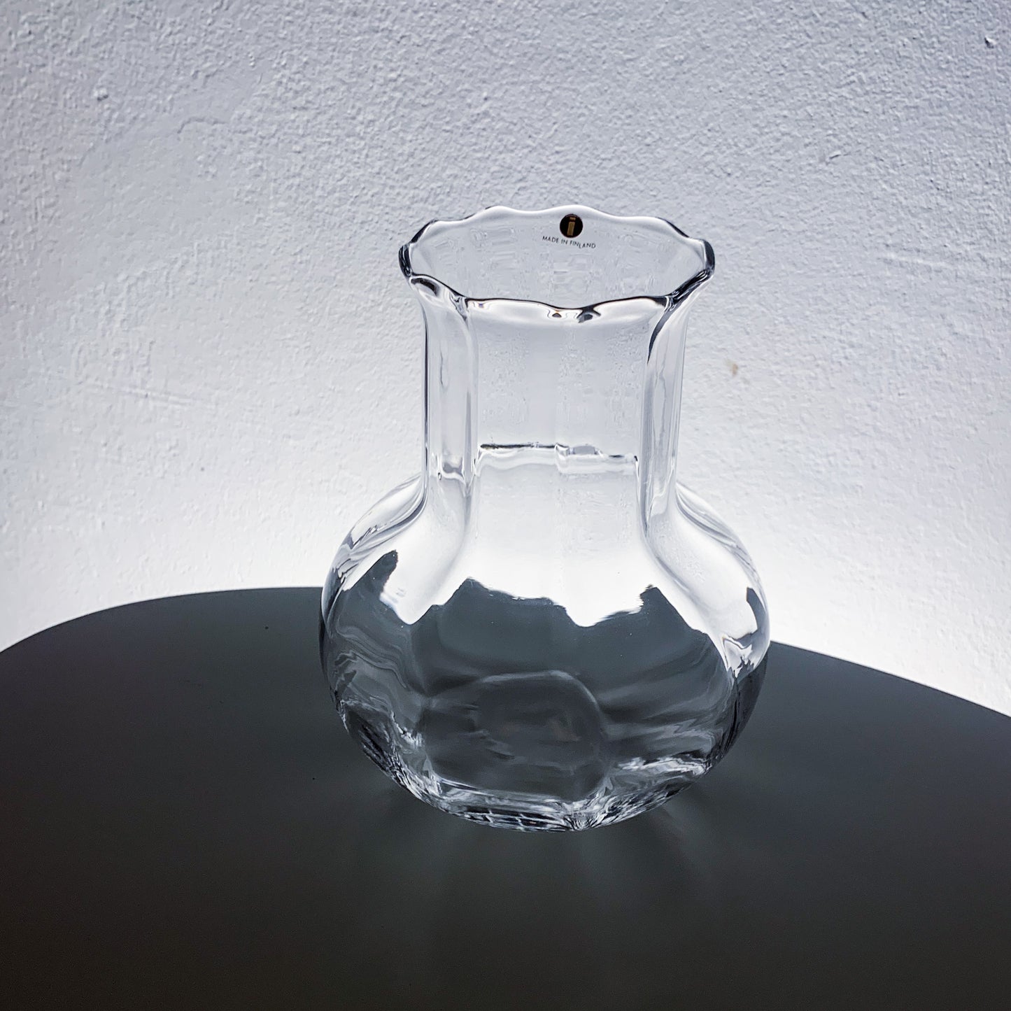 Iittala clear glass vase, Finland