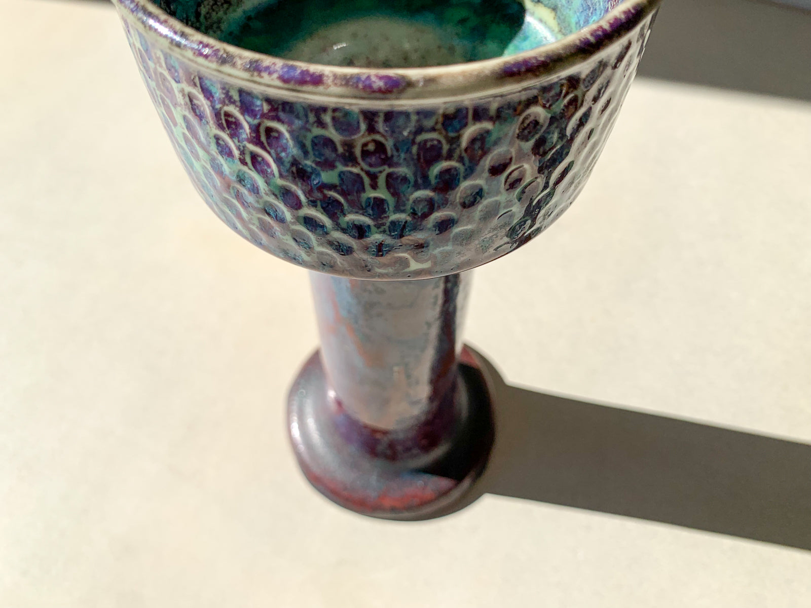 Stig Lindberg Vintage vase, oxblood and turquoise | Gustavsberg | Swedish design