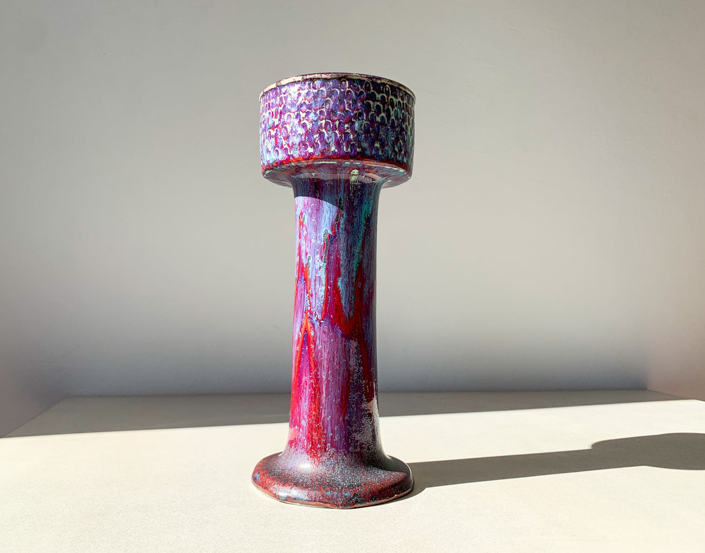 Stig Lindberg Vintage vase, oxblood and turquoise | Gustavsberg Studio | Vintage ceramics
