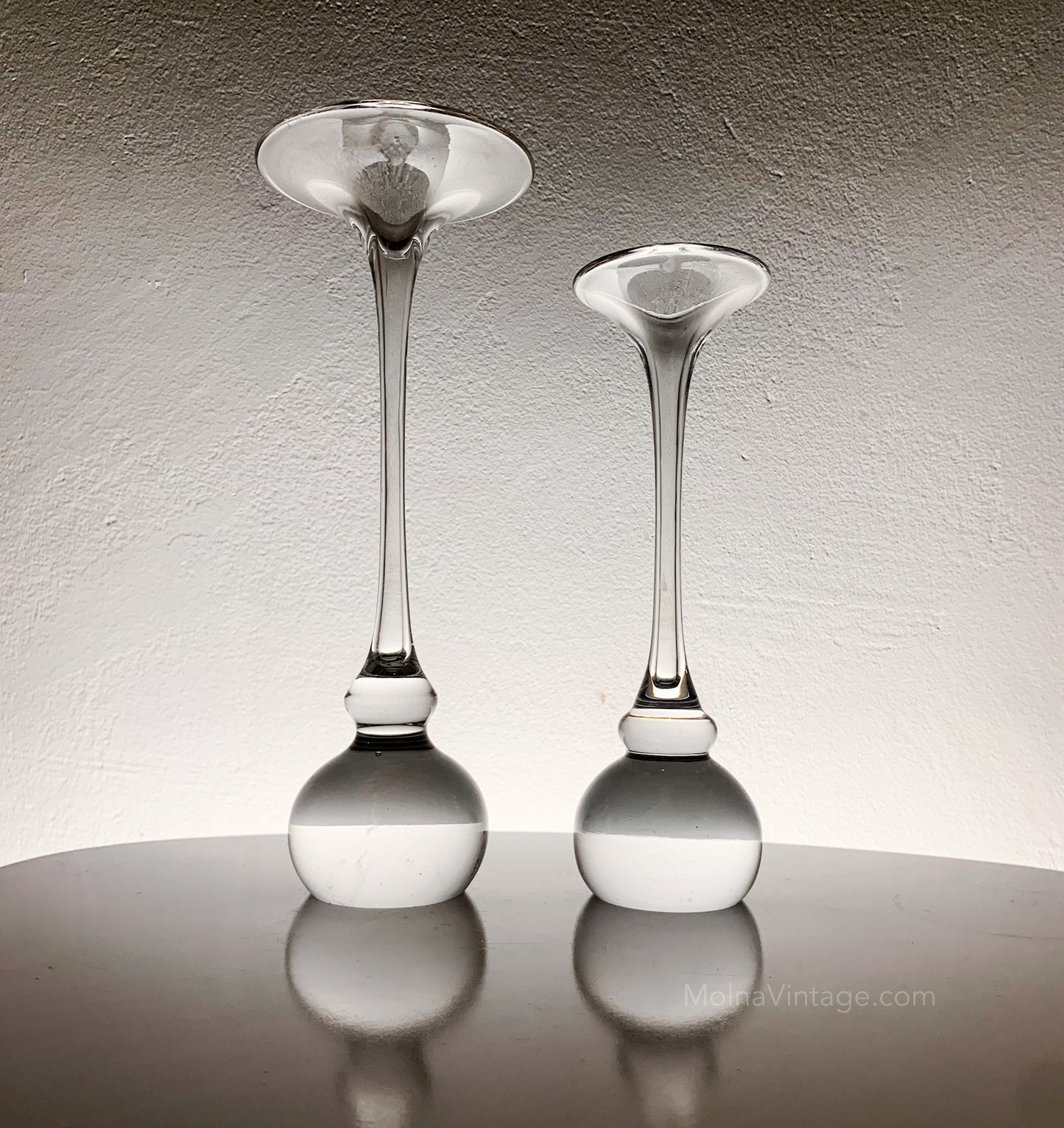 Pair of trumpet vases Kosta Boda