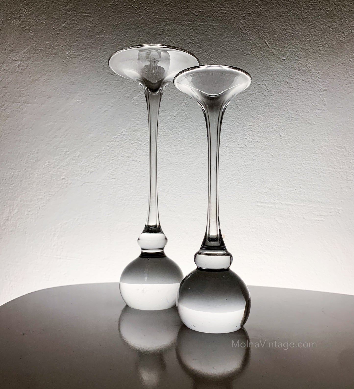 Pair of trumpet vases Kosta Boda