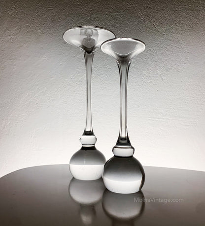 Pair of trumpet vases Kosta Boda