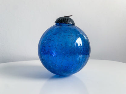 Crackled art glass artwork Christmas tree decor