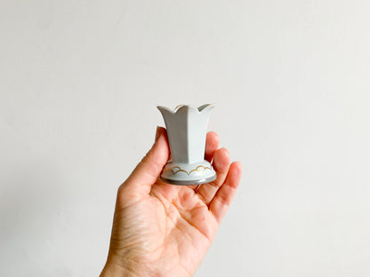 Arabia candle holder Korall, blue porcelain, 1920s
