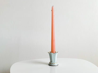 Arabia candle holder Korall, blue porcelain, 1920s