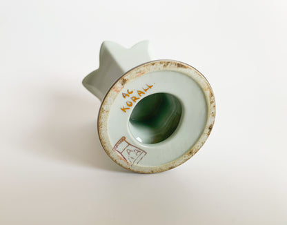 Arabia candle holder Korall, blue porcelain, 1920s