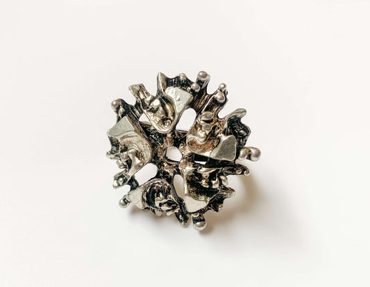 Brutalist ring vintage Tapani Vanhatalo Finnish jewelry