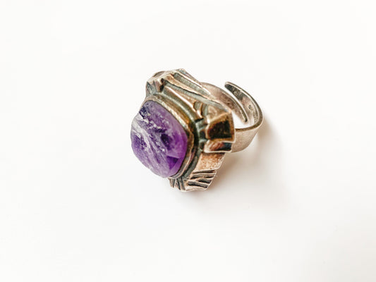 Vintage brutalist ring Kelo design Pentti Sarpaneva