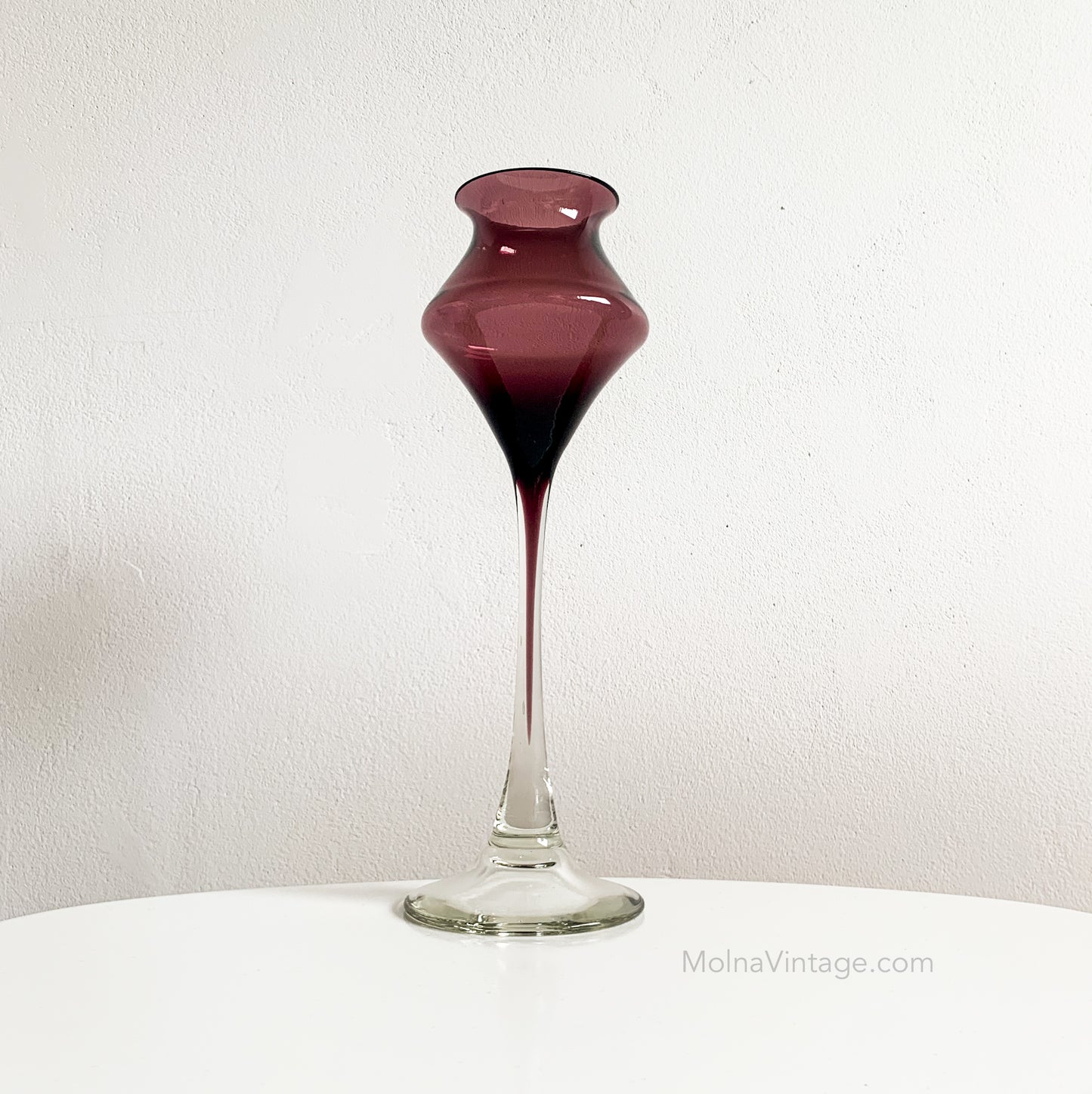 Glass Candlestick by Sirkku Lehtonen-Kumela