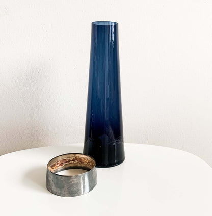Vase SH105 by Saara Hopea, silver decor | Nuutajärvi