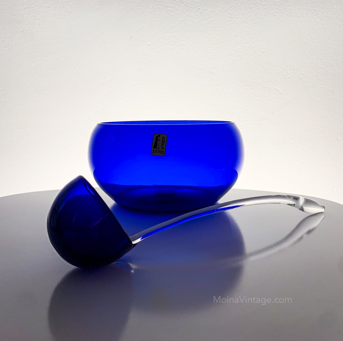 Blue punch bowl and ladle | Sirkku Kumela-Lehtonen