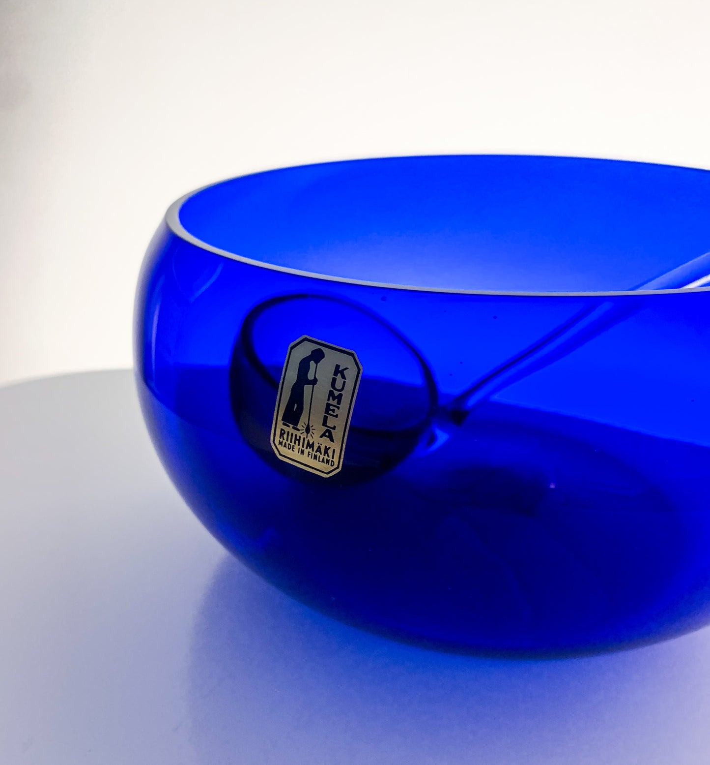 Blue punch bowl and ladle | Sirkku Kumela-Lehtonen