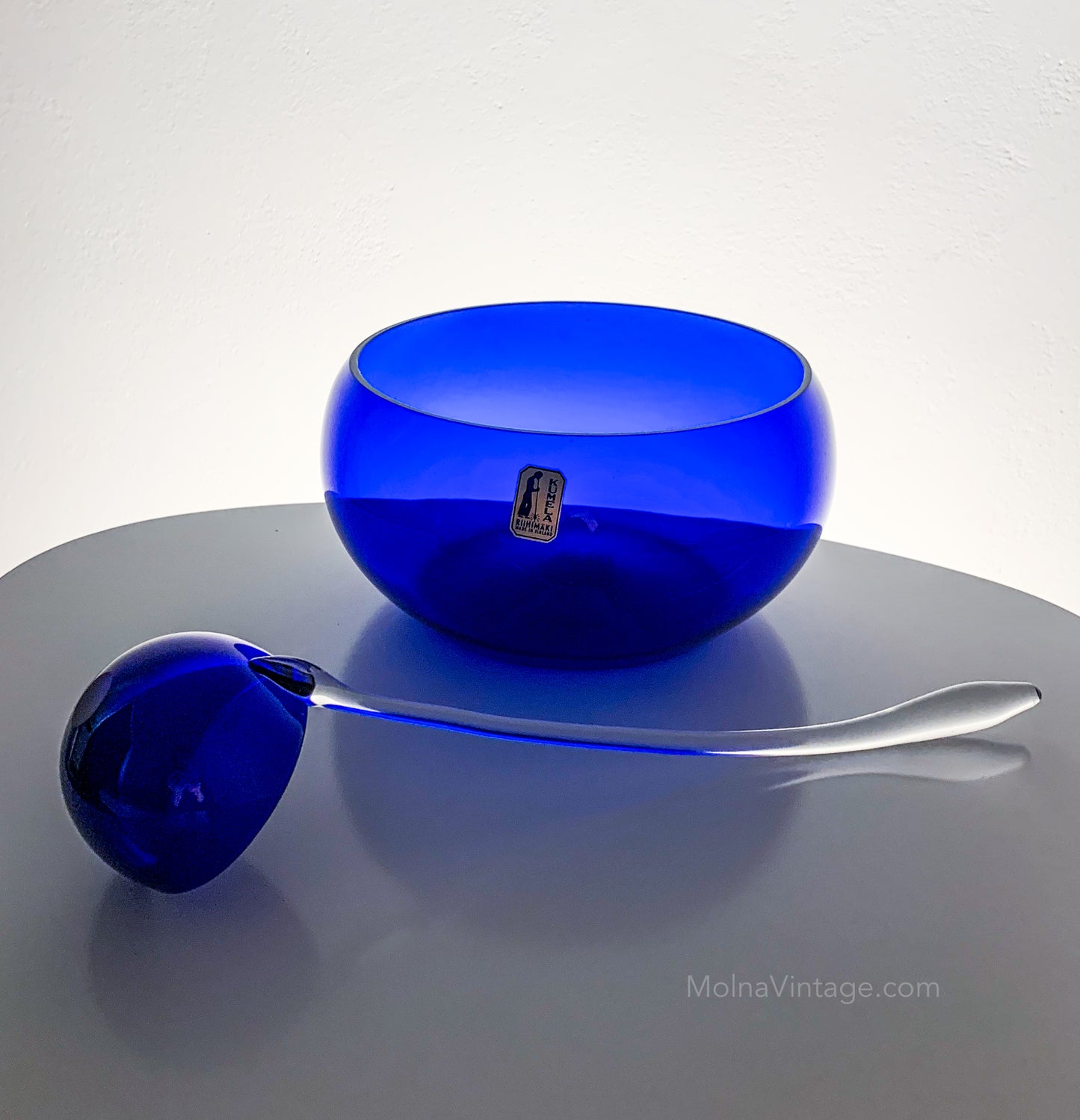 Blue punch bowl and ladle | Sirkku Kumela-Lehtonen