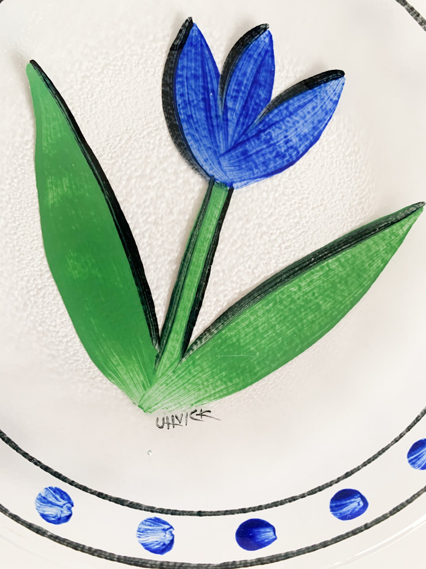 Kosta Boda Tulipa plate | Ulrica Hydman-Vallien