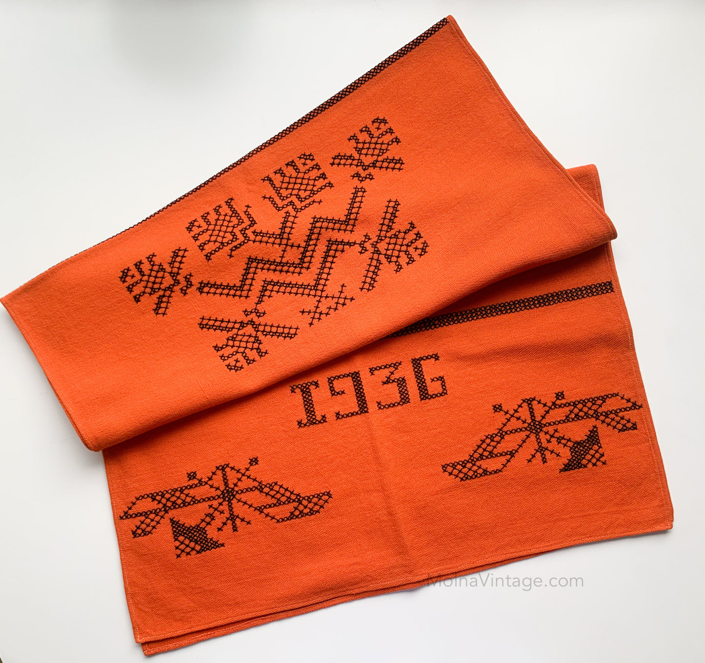 Finnish orange textile, 1936