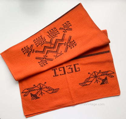 Finnish orange textile, 1936