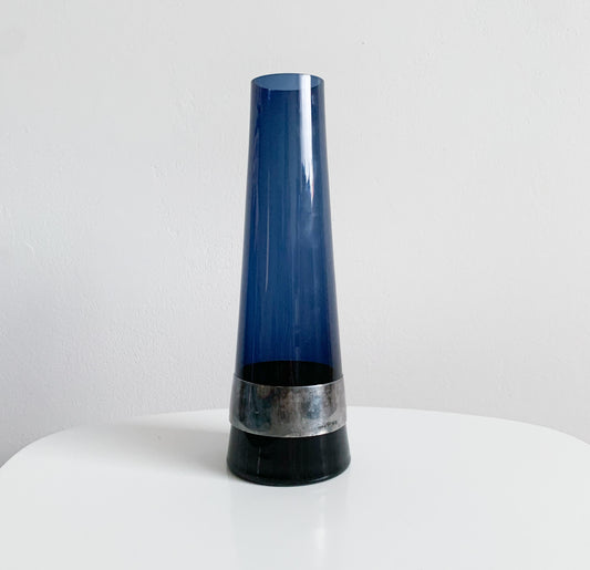 Vase SH105 by Saara Hopea, silver decor | Nuutajärvi